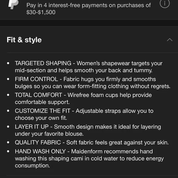 Maidenform Black and beige Shapewear - wireless Camisoles - Picture 2 of 3